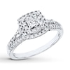 Thumbnail Image 0 of Previously Owned Engagement Ring 5/8 ct tw Round-cut Diamonds 10K White Gold - Size 11.75