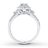 Thumbnail Image 1 of Previously Owned Engagement Ring 5/8 ct tw Round-cut Diamonds 10K White Gold - Size 11.75