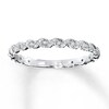Thumbnail Image 1 of Previously Owned Diamond Anniversary Ring 1/10 ct tw Round-cut 14K White Gold - Size 10.75