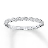 Thumbnail Image 1 of Previously Owned Diamond Anniversary Ring 1/10 ct tw Round-cut 14K White Gold - Size 10.5