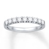 Thumbnail Image 1 of Previously Owned Diamond Wedding Band 1/2 ct tw Round-cut 14K White Gold Size 3.5