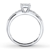 Thumbnail Image 2 of Previously Owned Diamond Engagement Ring 1/4 ct tw Round-cut 10K White Gold - Size 2.75