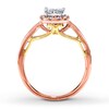 Thumbnail Image 2 of Previously Owned Diamond Engagement Ring 1/2 ct tw Round-cut 14K Two-Tone Gold - Size 4