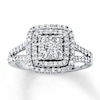 Thumbnail Image 1 of Previously Owned Diamond Engagement Ring 1 ct tw Round-cut 14K White Gold Size 9.75