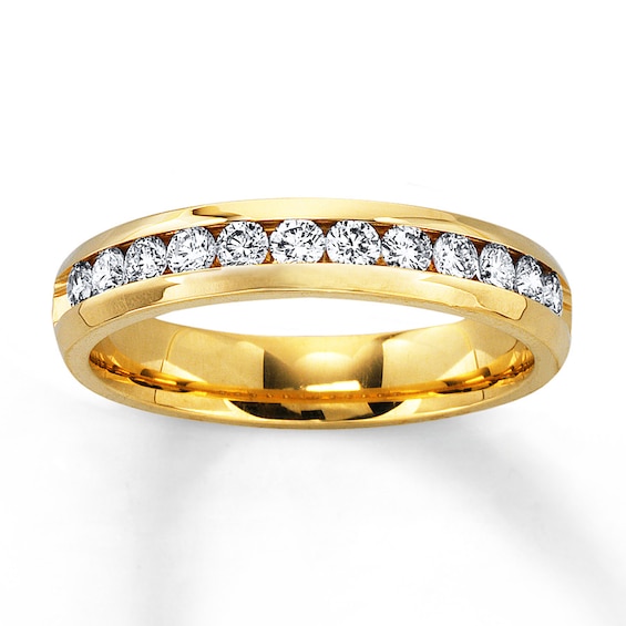 Previously Owned Diamond Anniversary Band 1/2 ct tw Round-cut 14K Yellow Gold Size