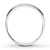 Thumbnail Image 2 of Previously Owned Men's Diamond Wedding Band 1/4 ct tw Round-cut 10K White Gold - Size 17