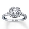 Thumbnail Image 1 of Previously Owned Neil Lane Engagement Ring 1 ct tw Princess & Round-cut Diamonds 14K White Gold - Size 8