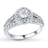 Thumbnail Image 1 of Previously Owned Diamond Engagement Ring 5/8 ct tw Round-cut 14K White Gold - Size 11.25