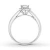 Thumbnail Image 1 of Previously Owned Diamond Engagement Ring 5/8 ct tw Princess & Round-cut 14K White Gold - Size 9.75