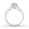 Thumbnail Image 2 of Previously Owned Diamond Engagement Ring 5/8 ct tw Princess & Round-cut 14K White Gold Size 9.75