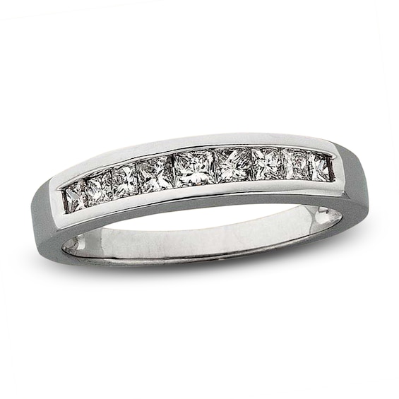 Previously Owned Diamond Anniversry Band 1/2 ct tw Princess-cut 14K White Gold Size 10.5