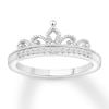 Thumbnail Image 1 of Previously Owned Diamond Tiara Wedding Band 1/10 ct tw Round-cut 10K White Gold Size 11.25
