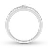 Thumbnail Image 2 of Previously Owned Diamond Tiara Wedding Band 1/10 ct tw Round-cut 10K White Gold Size 11.25