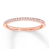 Thumbnail Image 1 of Previously Owned Diamond Wedding Band 1/10 ct tw Round-cut 14K Rose Gold Size 9.75