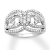 Thumbnail Image 1 of Previously Owned Diamond Fashion Ring 1 ct tw Round-cut 10K White Gold Size 10