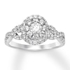 Thumbnail Image 1 of Previously Owned Diamond Engagement Ring 1 ct tw Round-cut 14K White Gold Size 4.5