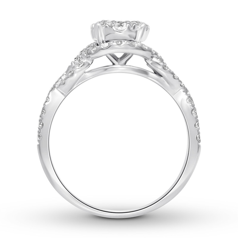 Main Image 2 of Previously Owned Diamond Engagement Ring 1 ct tw Round-cut 14K White Gold Size 4.5