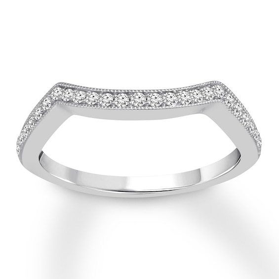 Previously Owned Diamond Wedding Band 1/5 ct tw Round-cut 14K White Gold Size 3.75