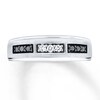 Thumbnail Image 1 of Previously Owned Men's Wedding Band 1/4 ct tw Round-cut Diamonds 10K White Gold - Size 7.5