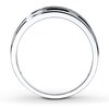 Thumbnail Image 2 of Previously Owned Men's Wedding Band 1/4 ct tw Round-cut Diamonds 10K White Gold - Size 7.5