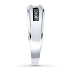 Thumbnail Image 3 of Previously Owned Men's Wedding Band 1/4 ct tw Round-cut Diamonds 10K White Gold - Size 7.5