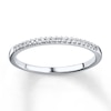 Thumbnail Image 1 of Previously Owned Diamond Wedding Band 1/10 ct tw Round-cut 10K White Gold - Size 3