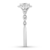 Thumbnail Image 3 of Previously Owned Diamond Engagement Ring 1/3 ct tw Marquise & Round-cut 10K White Gold Size 11