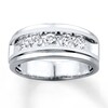 Thumbnail Image 1 of Previously Owned Men's Diamond Wedding Band 1 ct tw 10K White Gold Size 15.5