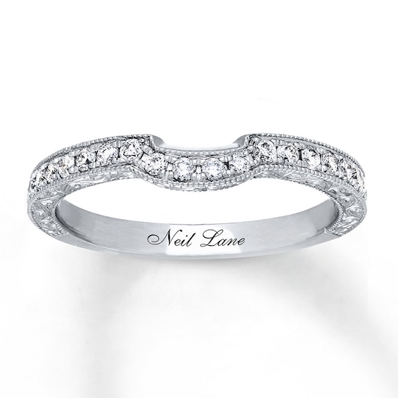 Previously Owned Neil Lane Wedding Band 1/3 ct tw Round-cut Diamonds 14K White Gold 5