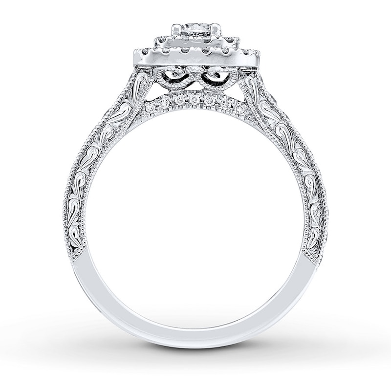 Previously Owned Neil Lane Engagement Ring 7/8 ct tw Round-cut Diamonds 14K White Gold - Size 4.5