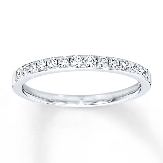 Previously Owned Diamond Wedding Band 1/4 ct tw 14K White Gold Size 11.75