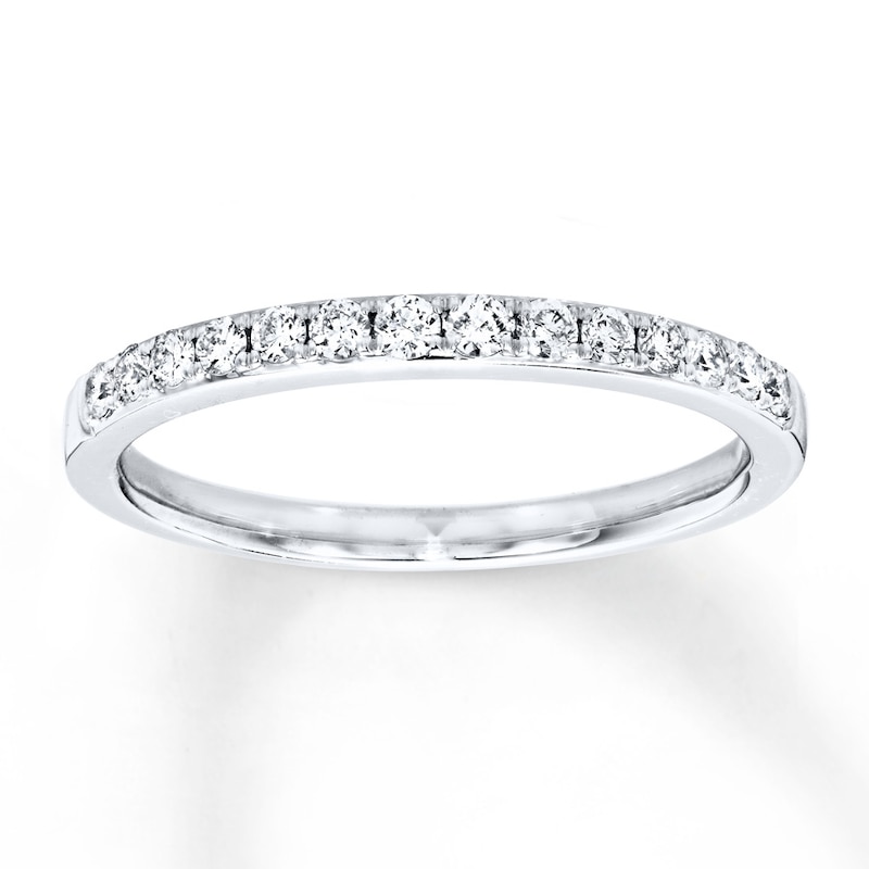 Main Image 1 of Previously Owned Diamond Wedding Band 1/4 ct tw 14K White Gold Size 11.75