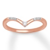 Thumbnail Image 1 of Previously Owned Chevron Ring 1/20 ct tw Round-cut 10K Rose Gold - Size 9.75