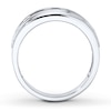 Thumbnail Image 2 of Previously Owned Men's Wedding Band 1 ct tw Round-cut Diamonds 10K White Gold Size 13.75