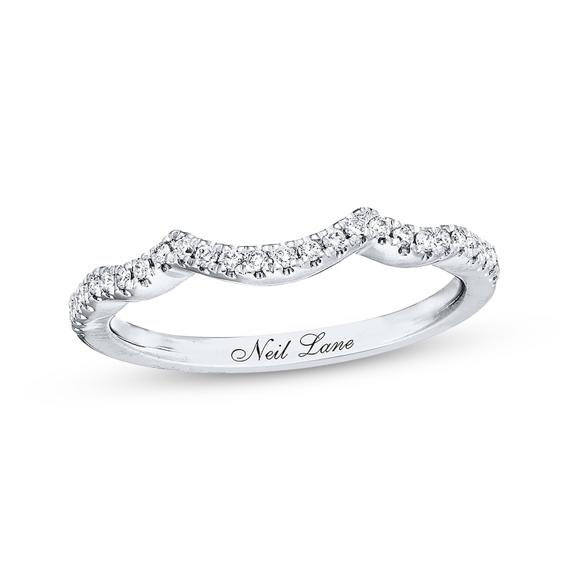 Main Image 1 of Previously Owned Neil Lane Wedding Band 1/6 ct tw Round-cut Diamonds 14K White Gold Size 4.25