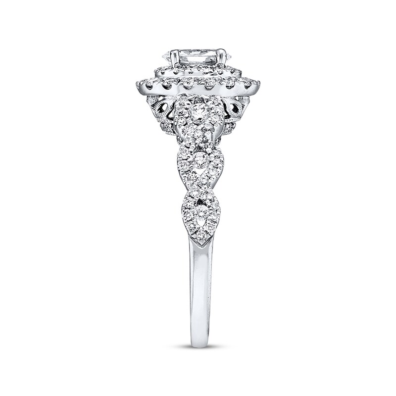 Main Image 2 of Previously Owned Neil Lane Diamond Engagement Ring 1-1/6 ct tw Oval & Round-cut 14K White Gold - Size 4.5