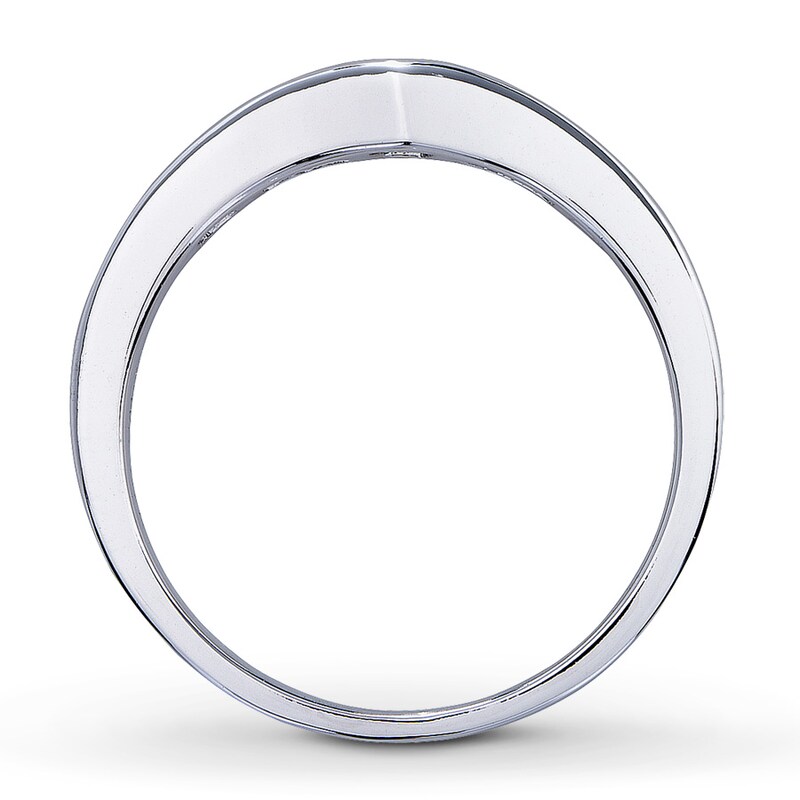 Main Image 2 of Previously Owned Diamond Enhancer Ring 3/8 ct tw Princess-cut 14K White Gold - Size 3.5