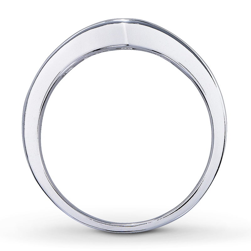 Main Image 2 of Previously Owned Diamond Enhancer Ring 3/8 ct tw Princess-cut 14K White Gold Size 9.5