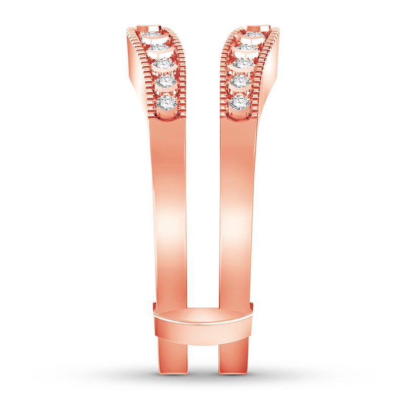 Main Image 3 of Previously Owned Diamond Wrap Ring 1/4 ct tw Round-cut 10K Rose Gold Size 12.25