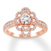 Thumbnail Image 1 of Previously Owned Diamond Engagement Ring 7/8 ct tw Round-cut 14K Rose Gold - Size 11.75