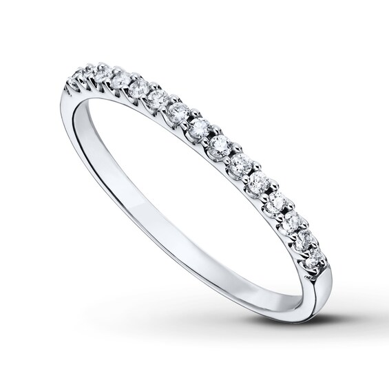 Previously Owned Diamond Anniversary Band 1/6 ct tw Round-cut 14K White Gold Size 4.25