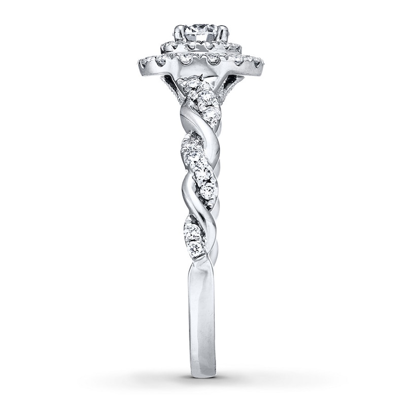 Main Image 3 of Previously Owned Neil Lane Engagement Ring 3/4 ct tw Round-cut Diamonds 14K White Gold - Size 4.25