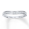 Thumbnail Image 1 of Previously Owned Diamond Wedding Band 1/8 ct tw Round-cut 14K White Gold Size 10.25