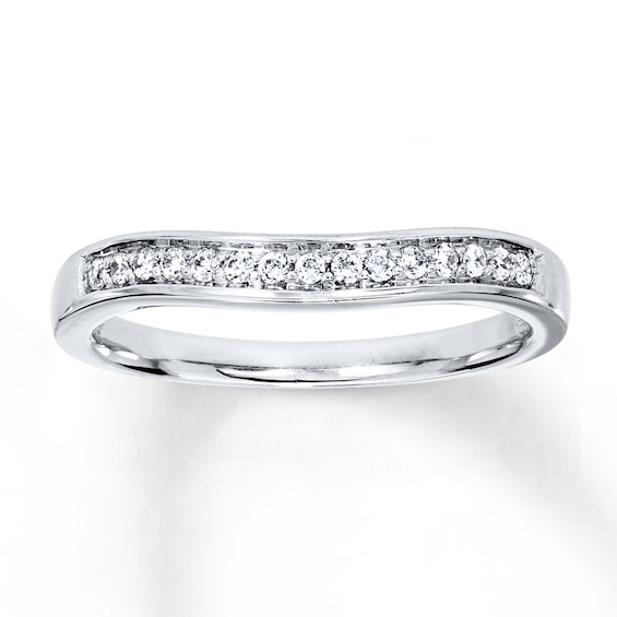Previously Owned Diamond Wedding Band 1/8 ct tw Round-cut 14K White Gold Size 10.25