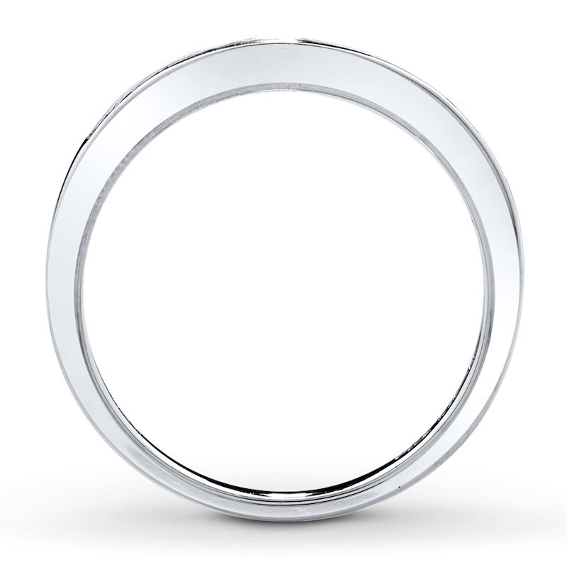 Main Image 2 of Previously Owned Diamond Wedding Band 1/8 ct tw Round-cut 14K White Gold Size 10.25