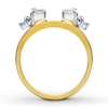 Thumbnail Image 2 of Previously Owned Diamond Enhancer Ring 1/2 ct tw Baguette & Round-cut 14K Yellow Gold Size 4.25
