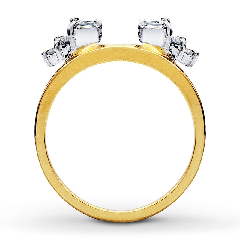 Main Image 2 of Previously Owned Diamond Enhancer Ring 1/2 ct tw Baguette & Round-cut 14K Yellow Gold Size 4.25