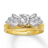 Thumbnail Image 3 of Previously Owned Diamond Enhancer Ring 1/2 ct tw Baguette & Round-cut 14K Yellow Gold Size 4.25