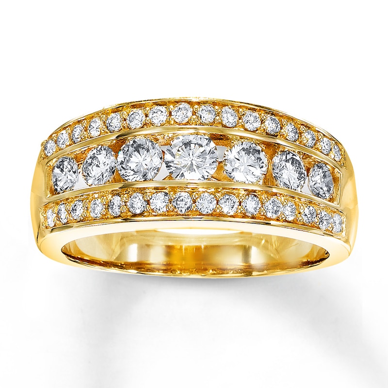 Main Image 1 of Previously Owned Diamond Ring 1 ct tw Round-cut 14K Yellow Gold Size 9.75