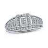 Thumbnail Image 1 of Previously Owned Diamond Fashion Ring 3/8 ct tw Princess & Round-cut 10K White Gold - Size 10.25